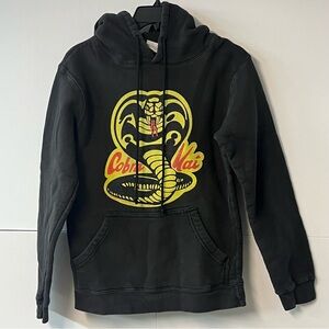 Cobra Kai Black Hoodie. Adult Small Hooded Sweatshirt